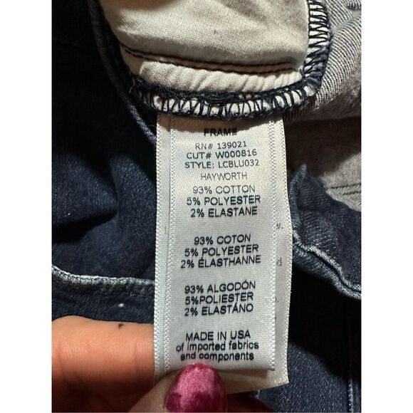 Frame Le Bell Lace Up Jean In Hayworth High Waist Cropped Flare Jeans Womens Sz - Picture 5 of 11